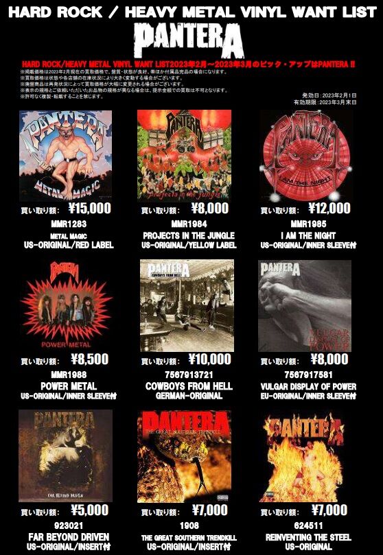 PANTERA『Reinventing The〜』 USオリジナルレコード PANTERA