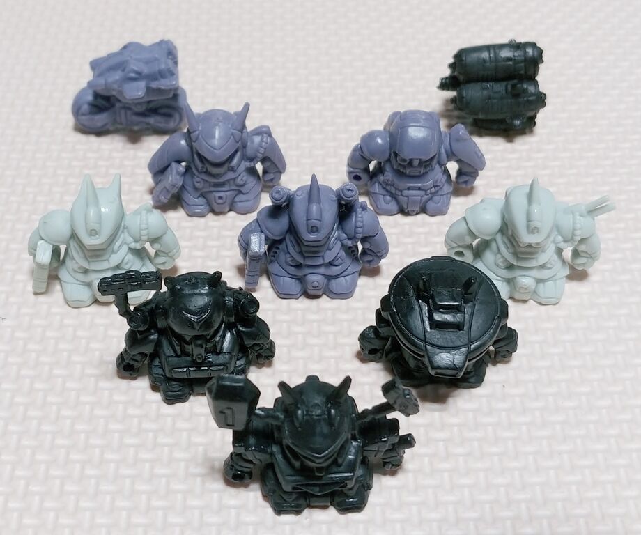 レアカラー祭り ガシャポン戦士 ドラグナー ガン消し 消しゴム