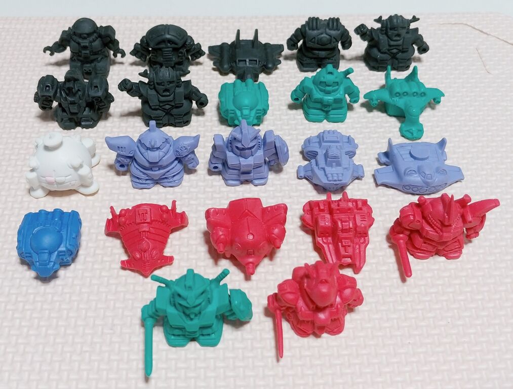 消しゴム纏め開封洗浄日記 SDガンダム ガン消し 消しゴム レア