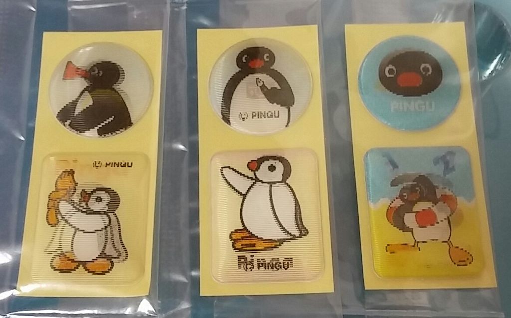 【レア】ピングー カード 森永 食玩 おまけ 1993年製 レトロアニメ 年代物 1997年 明治 ピングー Pingu チェンジシール入りキャンディー