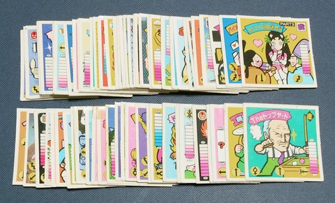 ガムラツイスト、らーめんばぁ　約125枚ジャンク＋カード3枚セット　ビックリマン ガムラツイスト、らーめんばぁ 約125枚ジャンク＋カード3枚