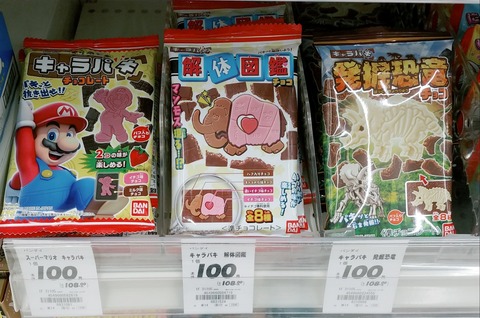 美味しいし楽しい！ バンダイ キャラパキ 発掘恐竜チョコ 解体図鑑