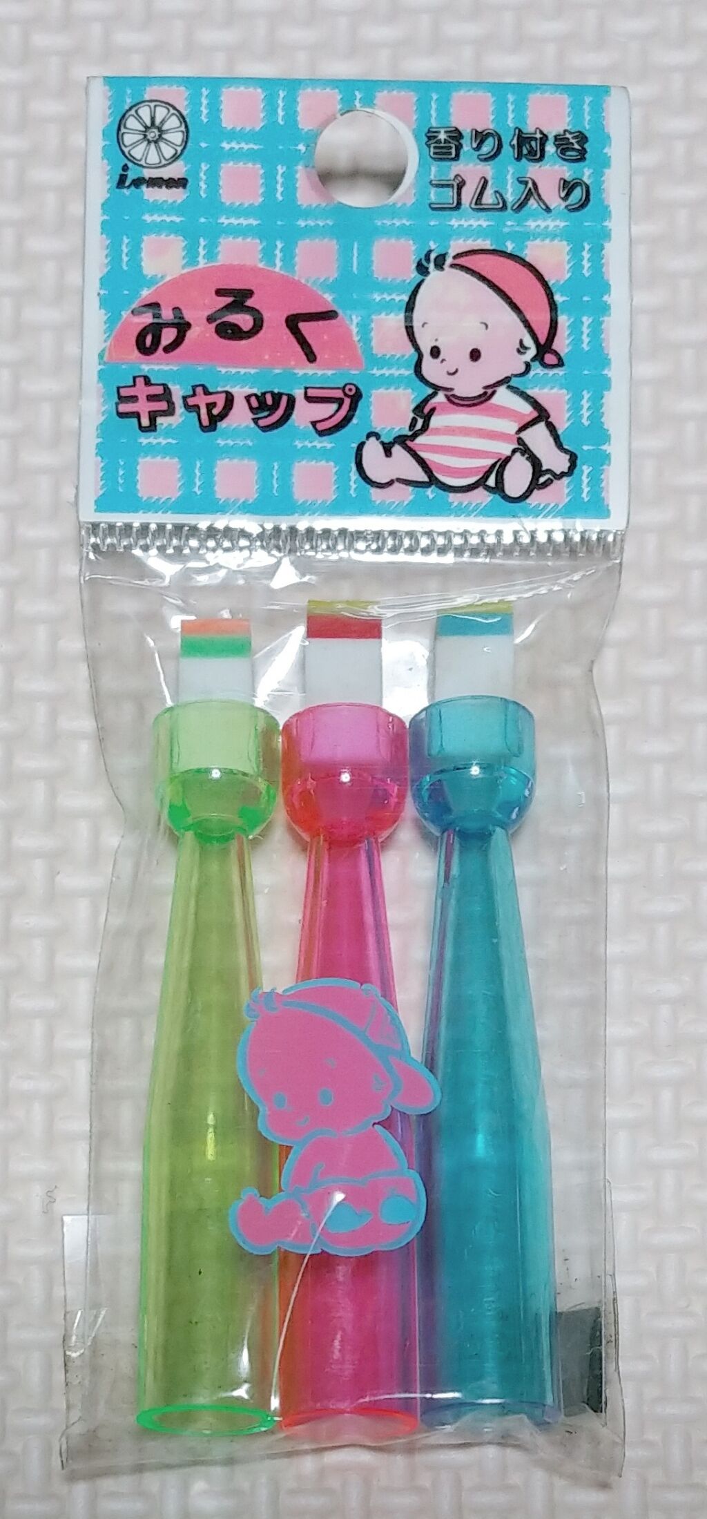 昭和レトロ! 香り付きゴム入りキャップ 消しゴム 鉛筆キャップ