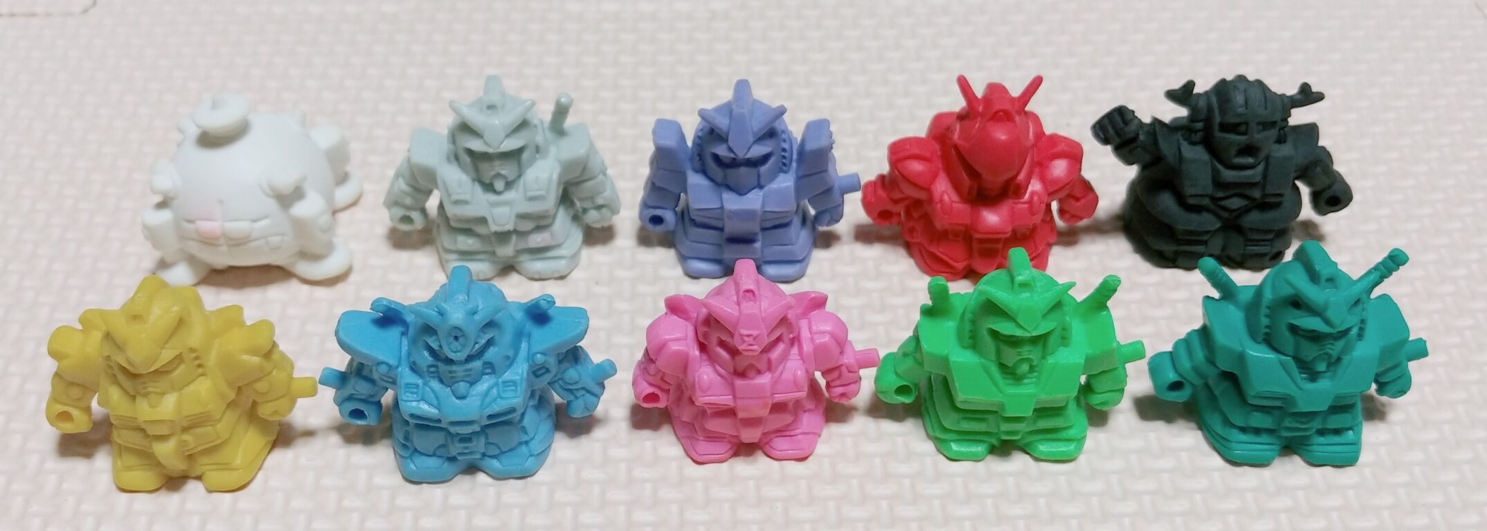 消しゴム纏め開封洗浄日記 SDガンダム ガン消し 消しゴム レアカラー