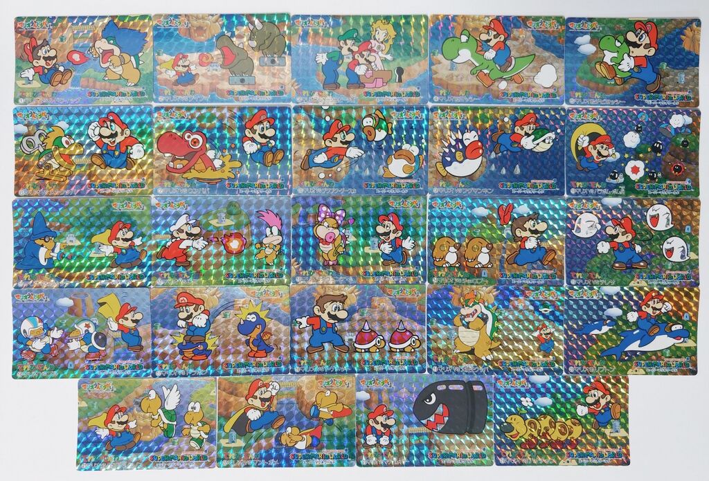 1993年 てれびでんわ スーパーマリオ プリズムカード No.1~12 1993年 てれびでんわ スーパーマリオ プリズムカード No.1~12
