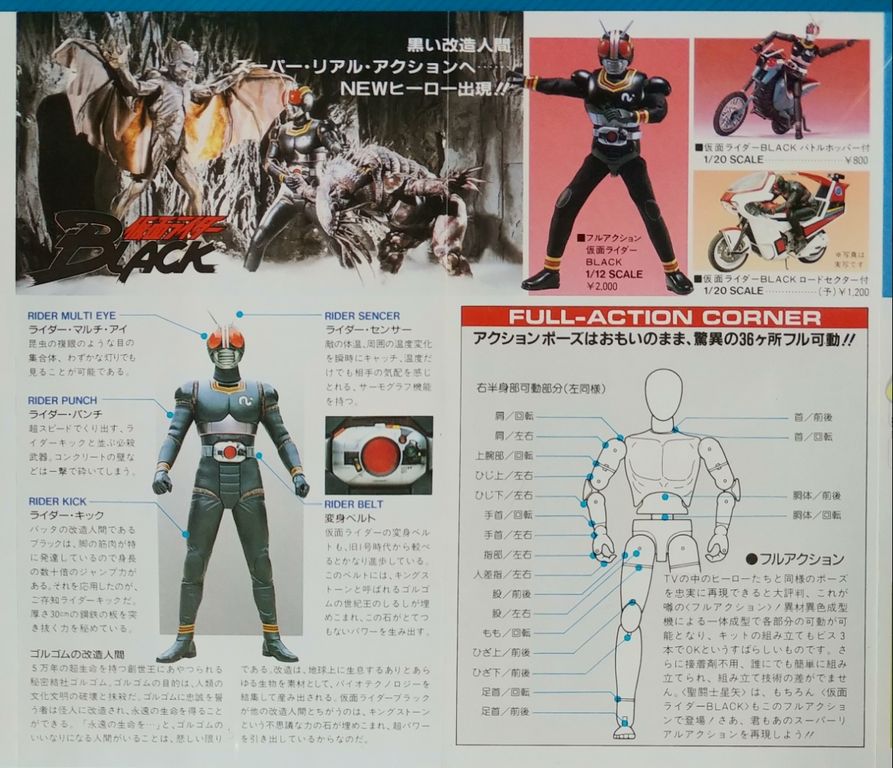1987年のバンダイのプラモのチラシ 聖闘士星矢 ビックリマン 仮面