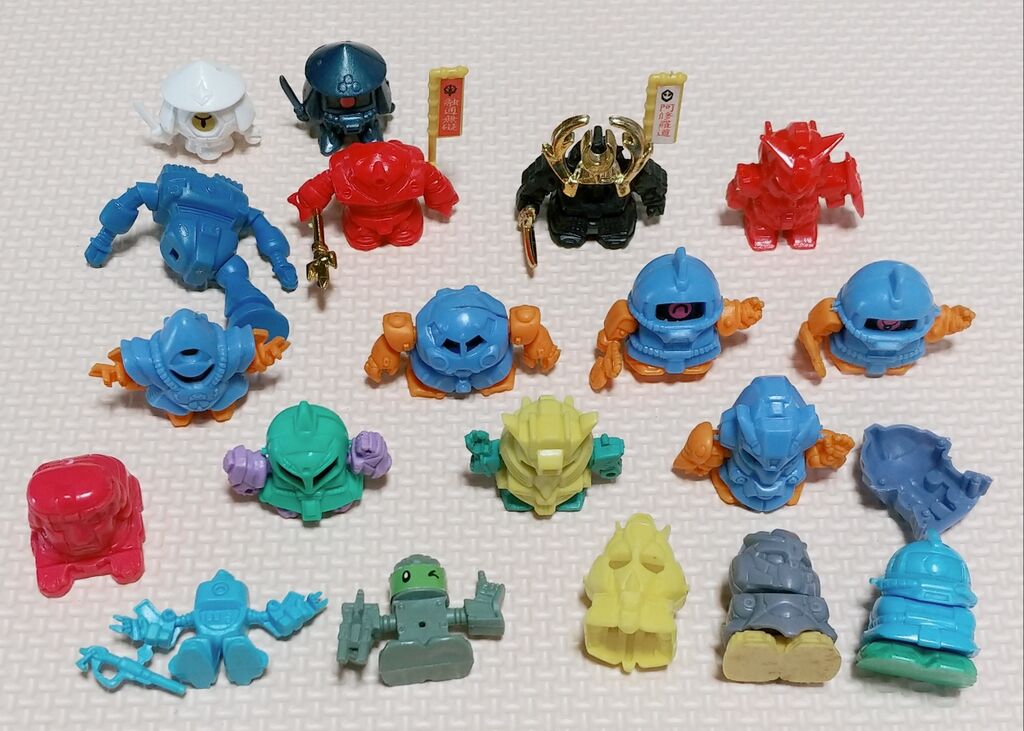 纏め開封～洗浄 消しゴム SDガンダム ガン消し デカ消し