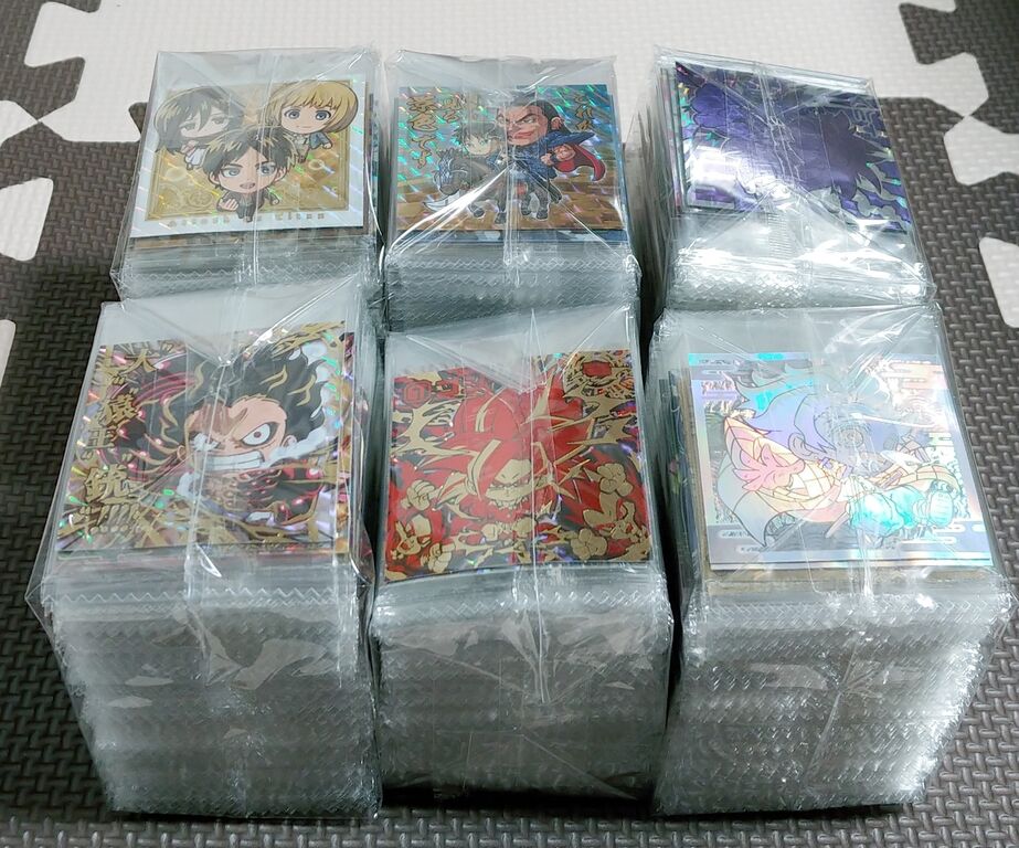 纏め開封&整理整頓日記 シール 鬼滅の刃 ドラゴンボール ワンピース に