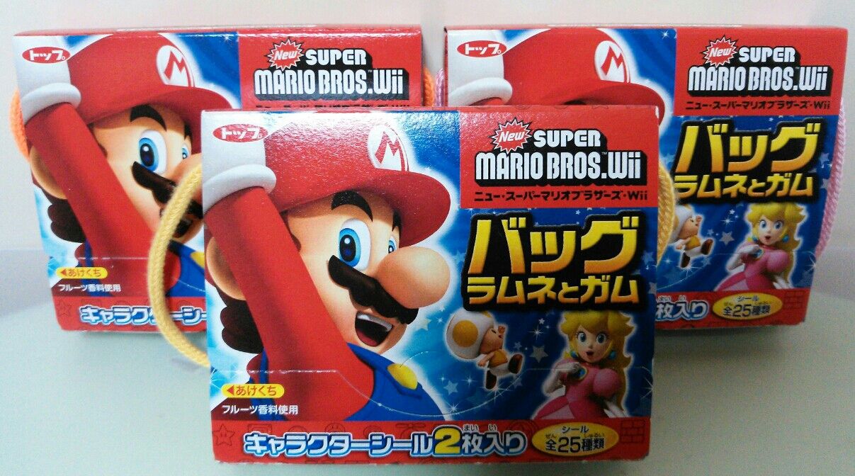 トップ ニュースーパーマリオブラザーズ バッグ ラムネとガム シール