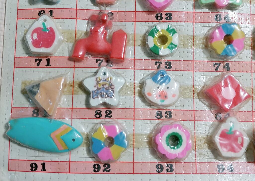 昭和レトロな消しゴムくじ引き きえるきえるジャンボ消ゴム当