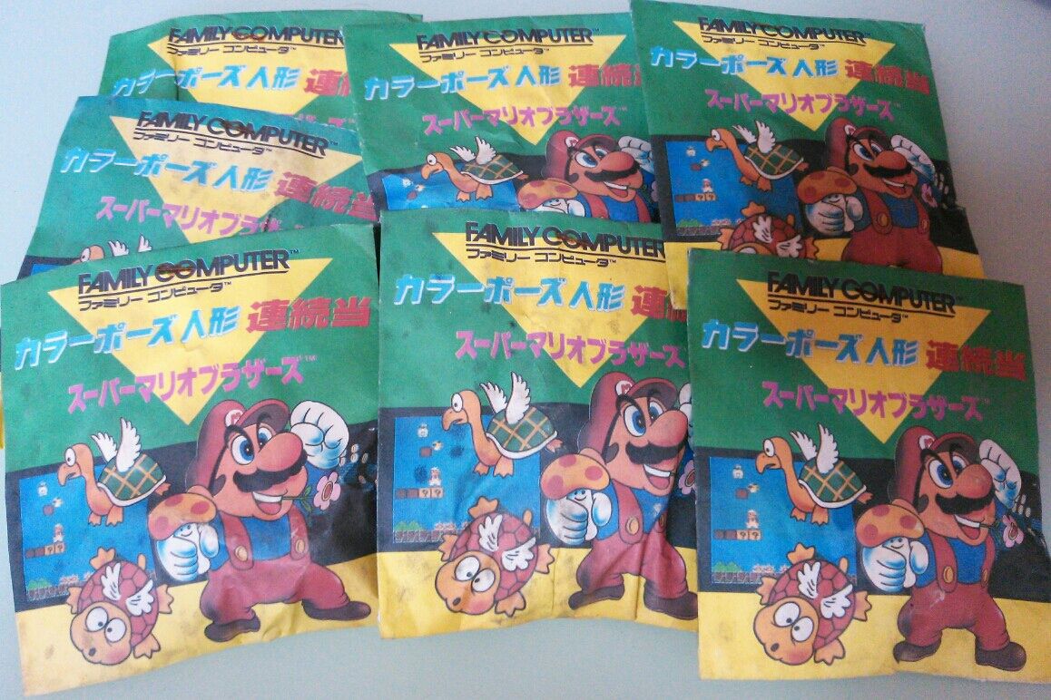 1989年製 任天堂 マリオ キャラクター 消しゴム 未開封10P＋開封