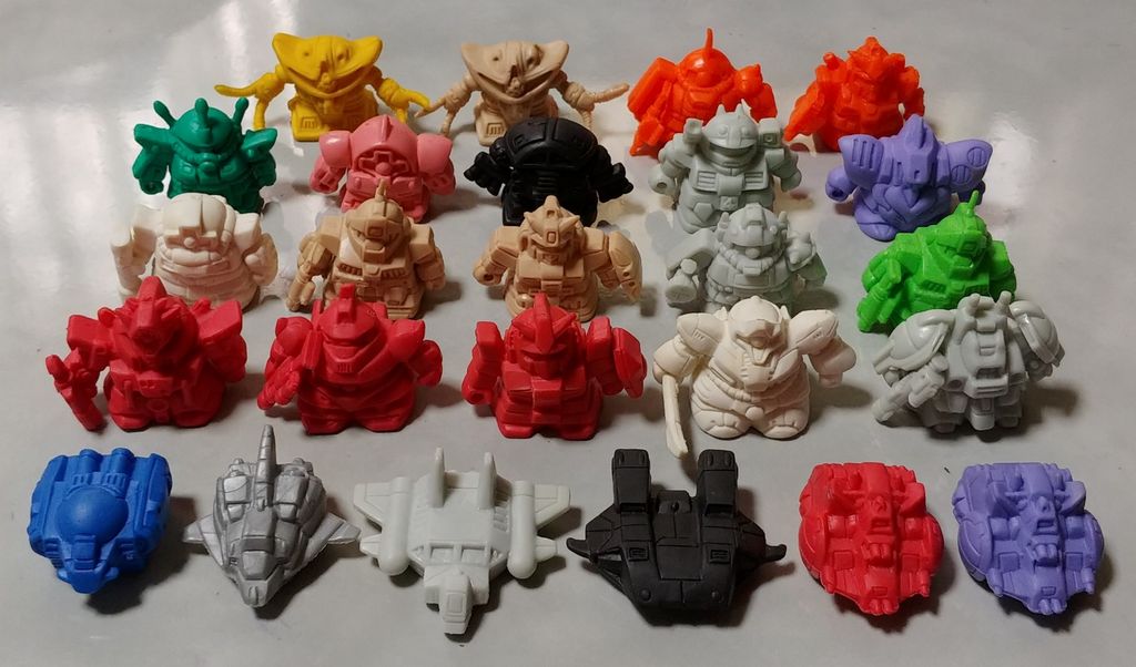 日記 SDガンダムのガン消し纏めを開封 レアカラー ガシャポン戦士