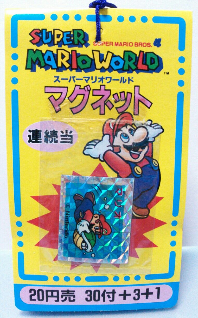 １９９０年に発売されたスーパーマリオワールド　カード　マグネット　写真の物全て 1990年に発売されたスーパーマリオワールド カード マグネット