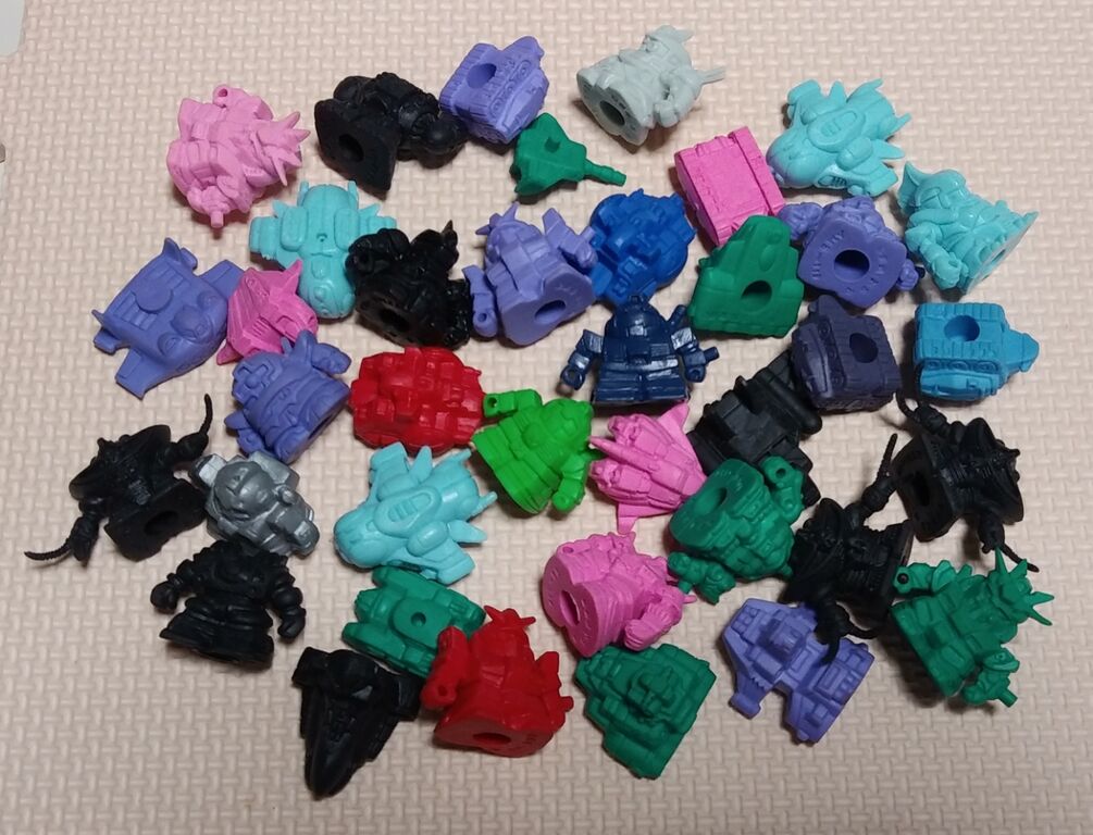 纏め開封日記 レアカラー豊富なガン消し纏め! SDガンダム 消しゴム