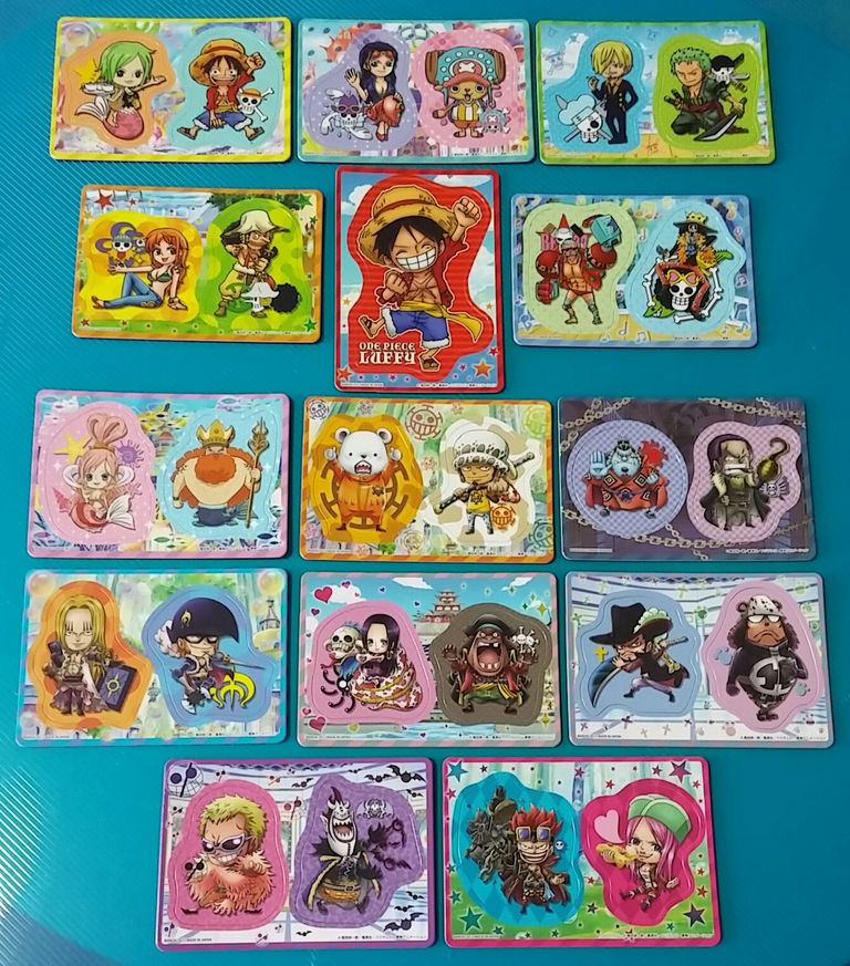 ONEPIECE ワンピース ぺったりキャラ カード マグネット　全種　セット カードダス ワンピース ぺったりキャラカード マグネット バンダイ