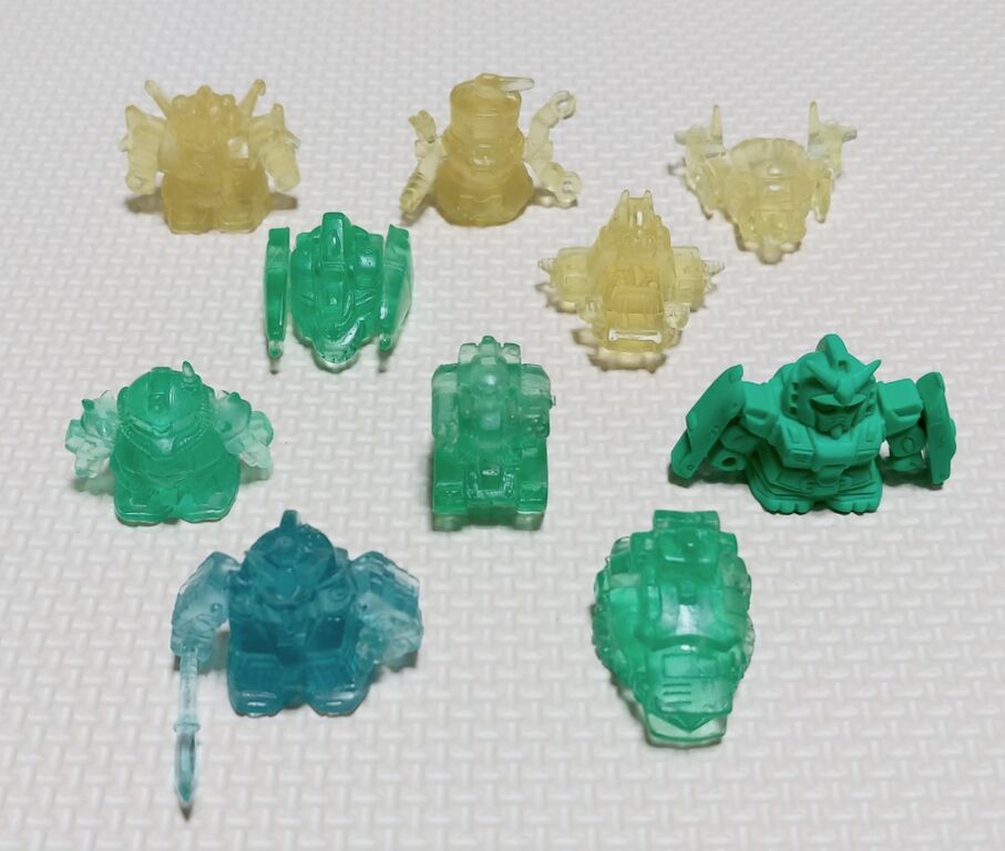 格安即決 纏め開封&洗浄日記 クリアー レアカラー ガン消し SDガンダム ロボット