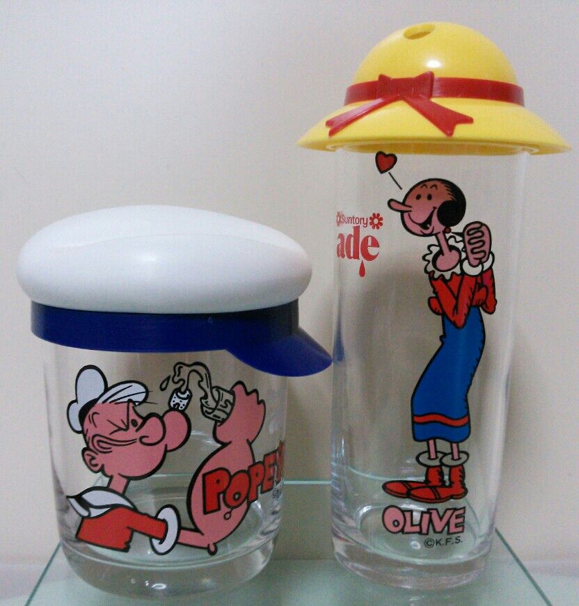 サントリーエード ポパイグラス オリーブグラス 販促品 : トレジャー 