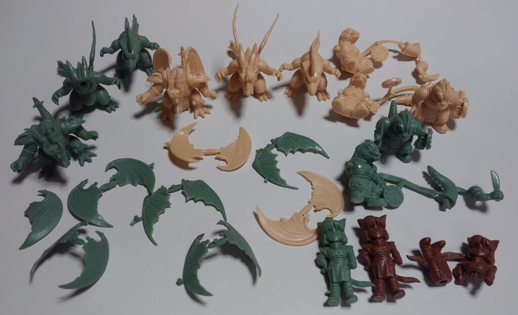 甲竜伝説ヴィルガスト 消しゴムフィギュア用プラ武器まとめ 久しぶりに大量入手&所持確認! 甲竜伝説ヴィルガスト 消しゴム