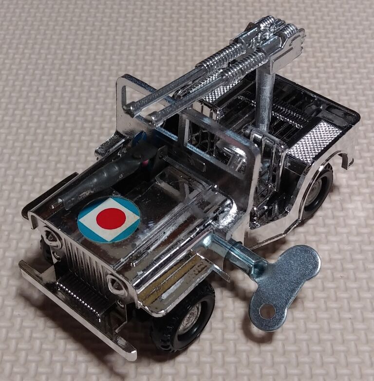 火花が凄い! ポケット発火シリーズ シルバー 発火ジープ アズマ 昭和