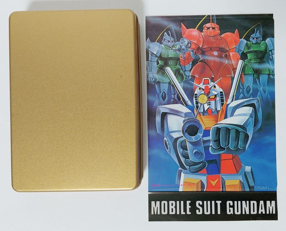 機動戦士ガンダム 20円ガチャガチャの台紙と駄菓子屋シール