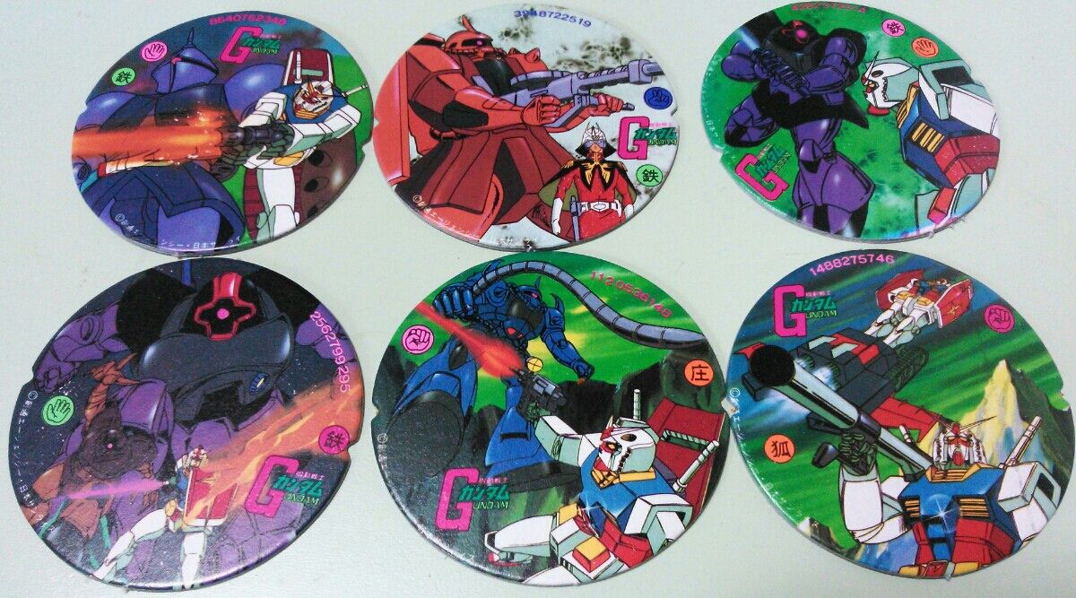 ガンダム　タの丸めんこセット　新品 機動戦士ガンダム 丸面子 駄菓子屋 面子 メンコ めんこ : トレジャー