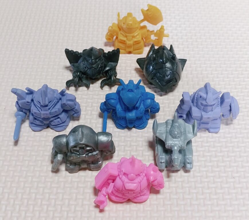 2024年初の纏め開封&洗浄日記 SDガンダム ガン消し 消しゴム