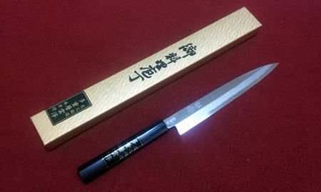 東横線沿いのグッチーさん 安来青紙鋼使用墨流し安来青鋼炭打柳刃刺身包丁210mm到着 東横線沿いのグッチーさん 安来青紙鋼使用墨流し安来青鋼炭打柳刃刺身包丁210mm到着