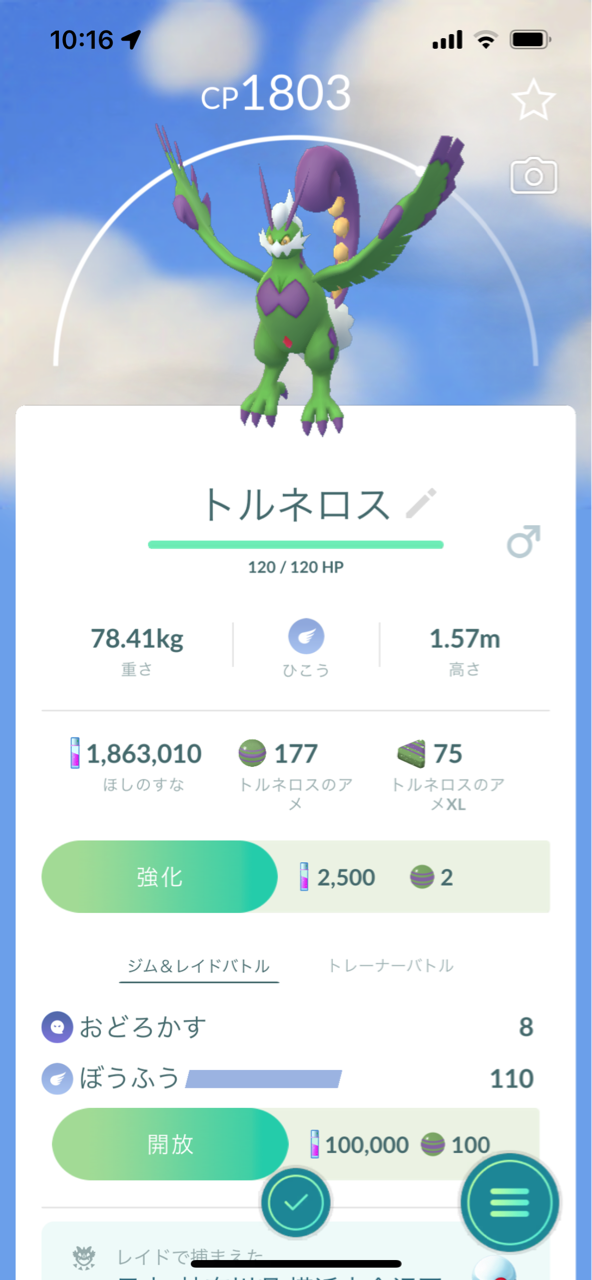 午前中にトルネロスレイド三戦 ポケモンgoプレイ日記ブログ