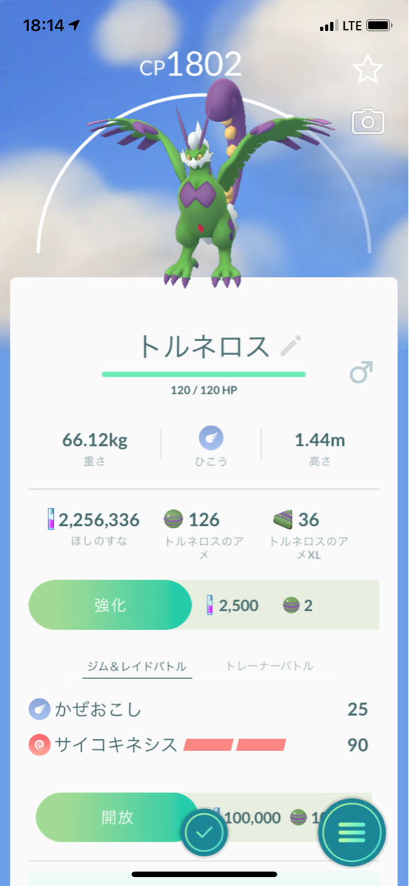 トルネロス霊獣フォルム10匹目ゲット ポケモンgoプレイ日記ブログ トルネロス霊獣フォルム10匹目ゲット ポケモンgoプレイ日記ブログ