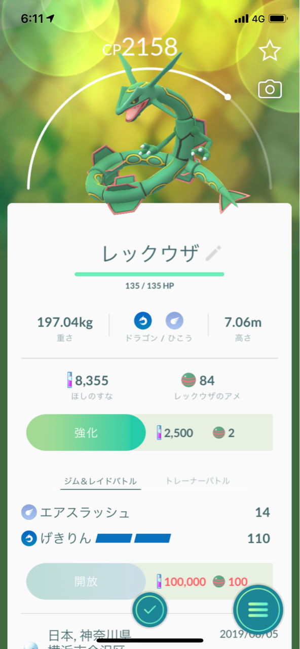 レックウザ29 30匹目ゲット ポケモンgoプレイ日記ブログ