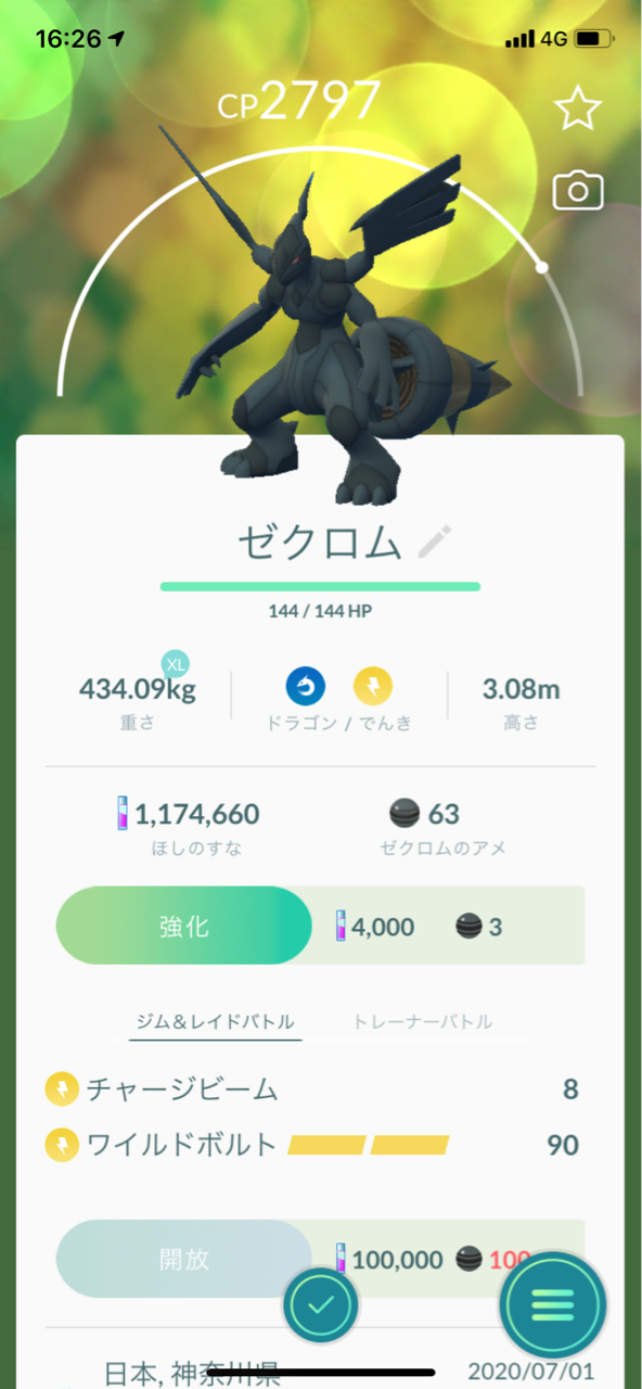ゼクロム 21匹目ゲット 2人撃破 ポケモンgoプレイ日記ブログ