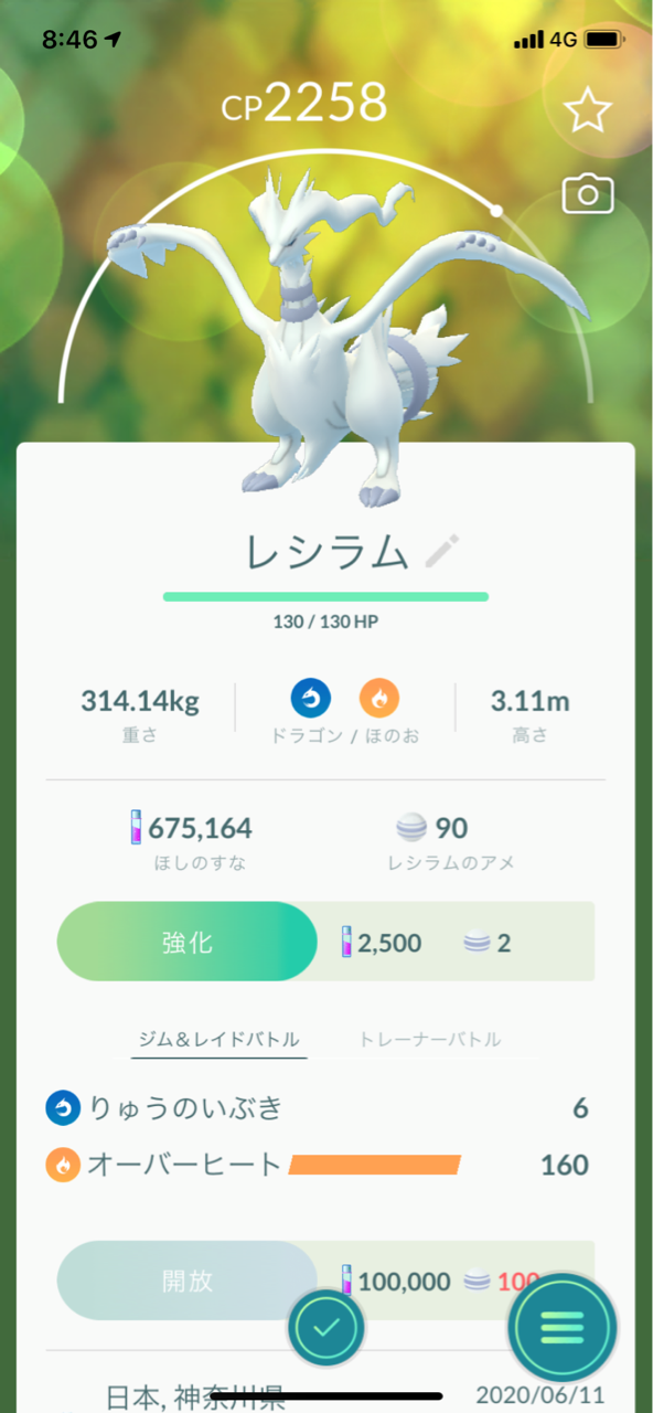 レシラム30 31匹目ゲット 2人撃破 ポケモンgoプレイ日記ブログ