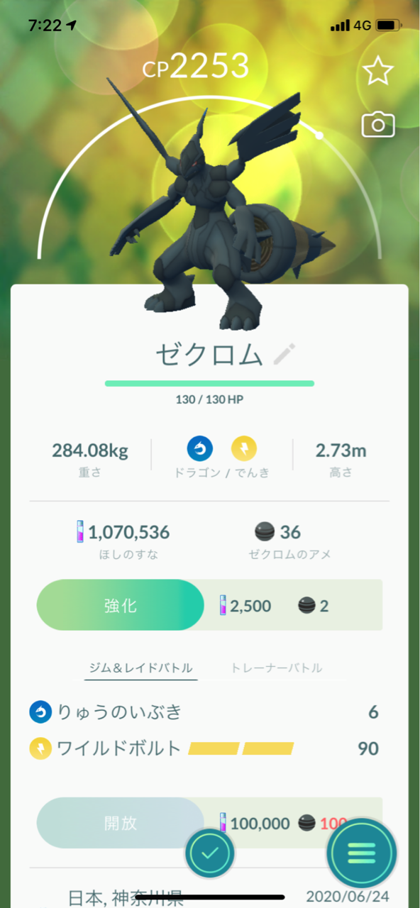ゼクロム12匹目ゲット ポケモンgoプレイ日記ブログ