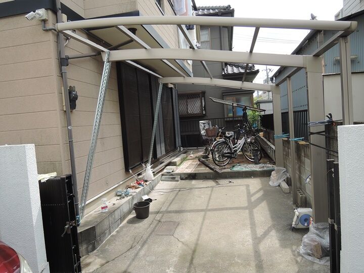 柱を切ってしまったカーポート