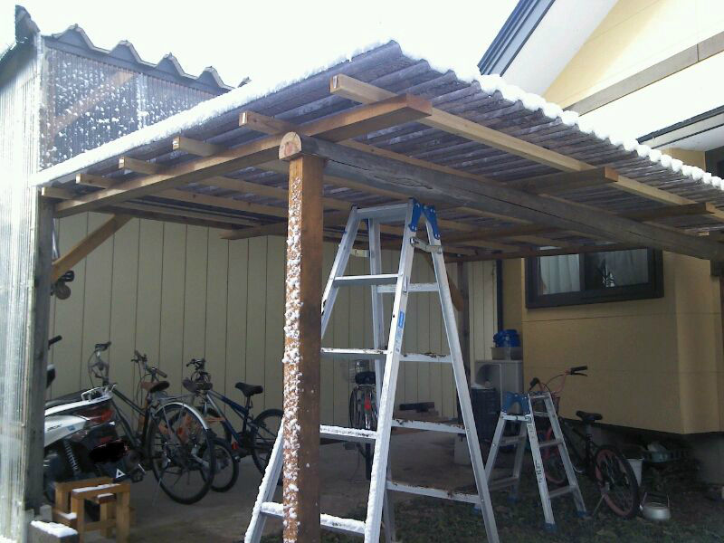 信州人の趣味と雑談 バイク小屋根延長完了 信州人の趣味と雑談 バイク小屋根延長完了
