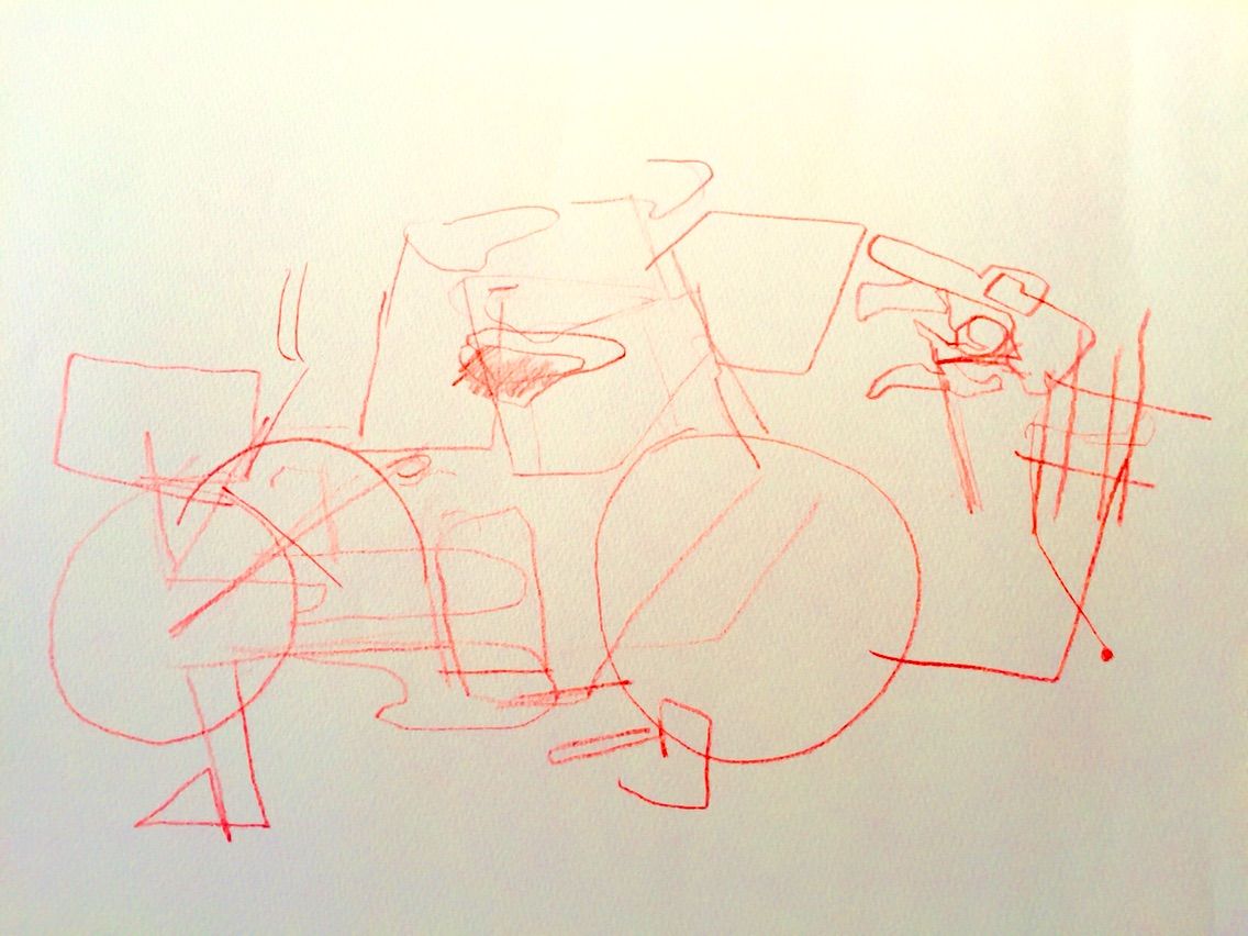 自転車drawing 対象を見て描く 見ないで描く ふしきなイラスト見聞録
