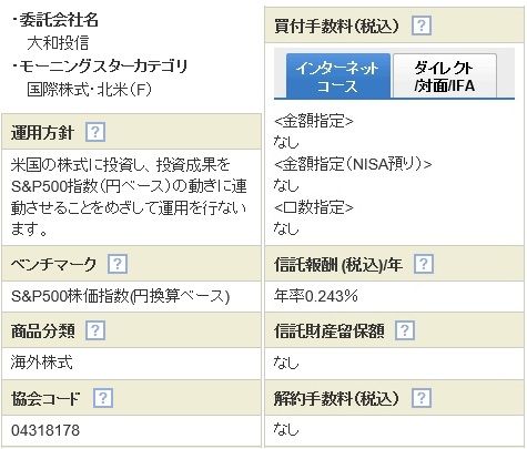 大和-iFree S&P500インデックス