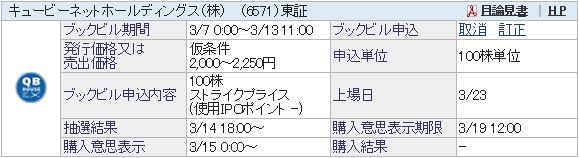 IPO-11-6571-仮 キュービーネットホールディングス