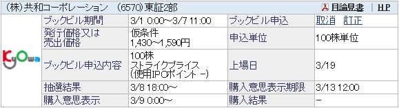 IPO-7-6570 共和コーポレーション