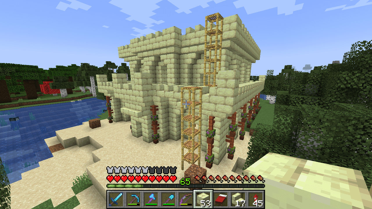 エンドストーンレンガの家を作る 其の2 孤独のminecraft エンドストーンレンガの家を作る 其の2 孤独のminecraft