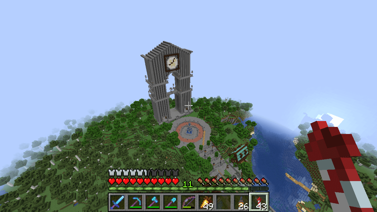 時計台を作る 其の3 孤独のminecraft