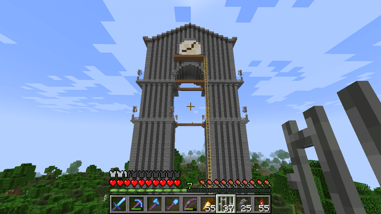 時計台を作る 其の3 孤独のminecraft