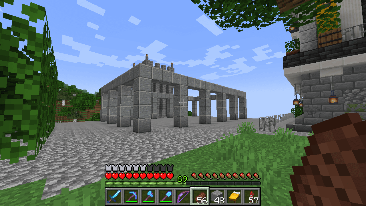 安山岩とネザーレンガの建物を作る 其の1 孤独のminecraft