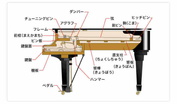 ピアノ構造の解読 その1 支柱 フレーム 山とピアノほか ピアノ構造の解読 その1 支柱 フレーム 山とピアノほか
