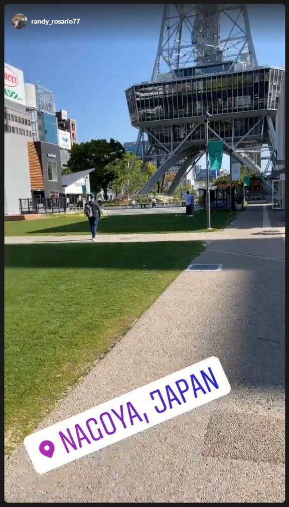 中日新助っ人・ロサリオ、名古屋の街を散策する