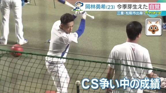 中日・岡林勇希の今季芽生えた「自覚」