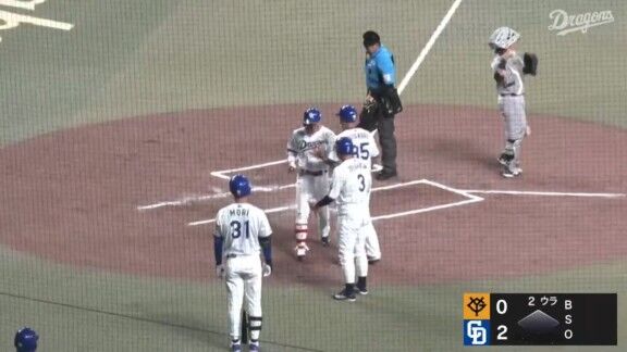 中日ドラゴンズ2軍、2点先制！！！