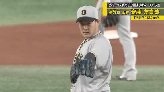 日テレ系プロ野球中継公式YouTubeチャンネルが『2022【データでランキング】セ・リーグを代表する“剛速球投手”【リリーフ篇】』を公開！！！　2位はライデル・マルティネス、1位は…