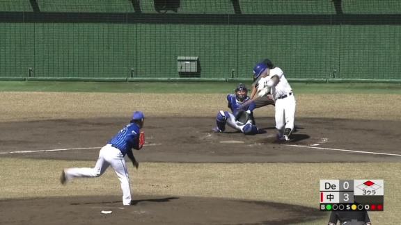 中日・石橋康太、ド派手な一発！　打った瞬間それと分かる2ランホームランを放つ！！！【動画】