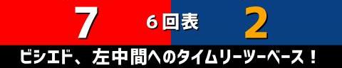 6月26日(土)　セ・リーグ公式戦「広島vs.中日」【試合結果、打席結果】　中日、5-11で敗戦…　投手陣が11失点と打ち込まれる…